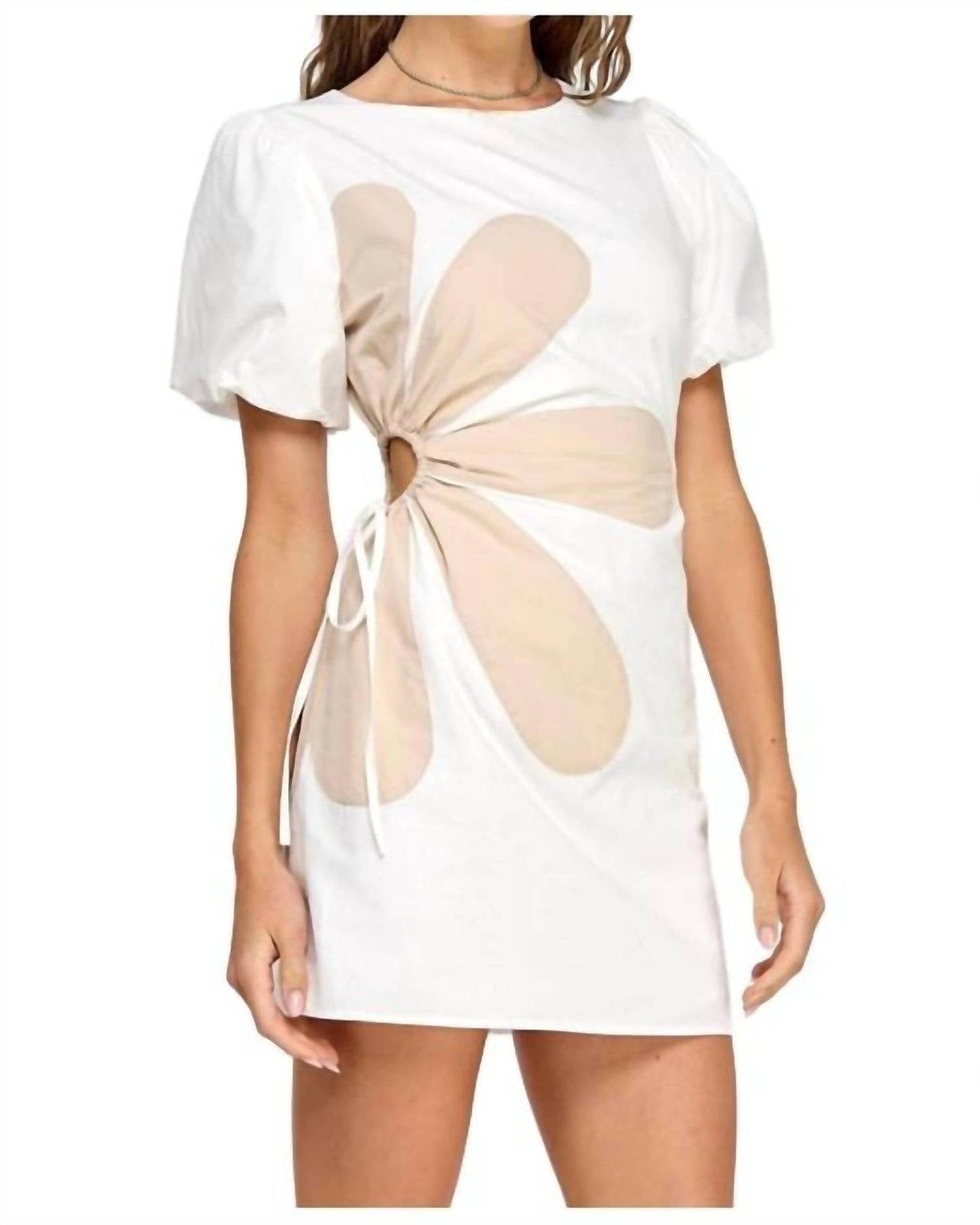 Strut & Bolt - Women's Side Cut Out Flower Mini Dress