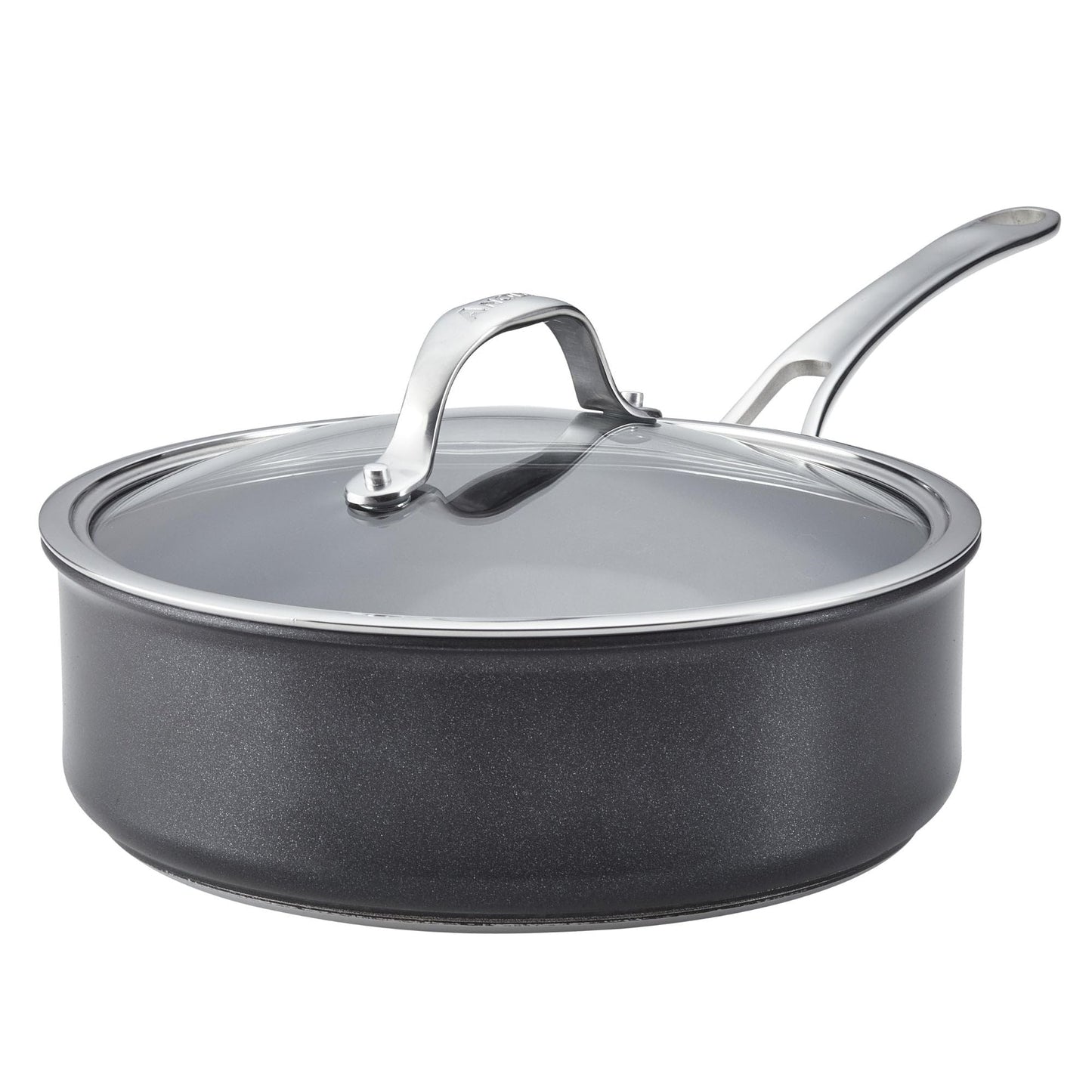 Anolon X Hybrid Nonstick Induction Saute Pan With Lid 35 Quart  Charcoal Gray