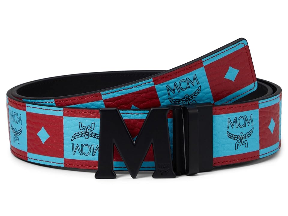 MCM Claus Checkerboard Visetos Belt Bag Womens Handbags Leather