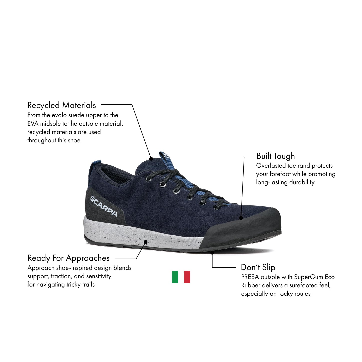 SCARPA Spirit Evo Men's Lightweight Hiking Shoes - Anthracite