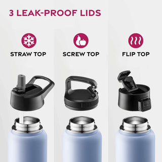 Insulated Sports Water Bottle with Straw