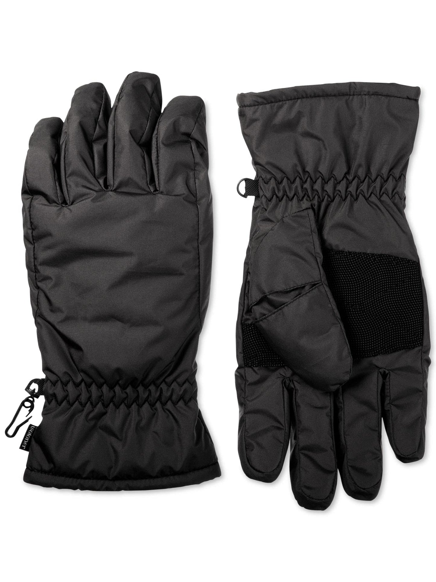 Isotoner Mens Cold Weather Waterproof Winter Gloves Black XL