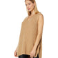 Vince Camuto Shaker Vest V-Neck with High-Low Hem Latte Heather SM