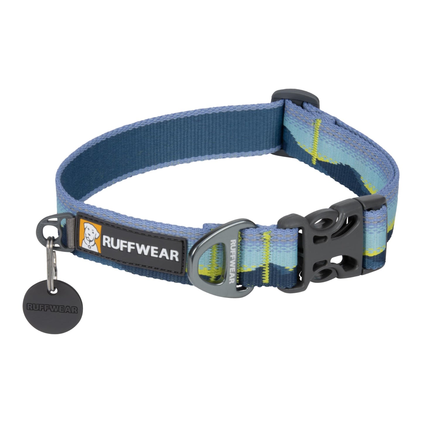 Ruffwear, Crag Dog Collar, Stylish Adventure Collar with Premium Reflective Design, Quick Release Buckle, Lightweight All-Day Comfort, Seafoam, 20"-26"