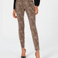 INC International Concepts Women's Incessential Leopard Skinny Jeans Brown Size 16
