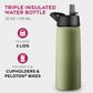Insulated Sports Water Bottle with Straw