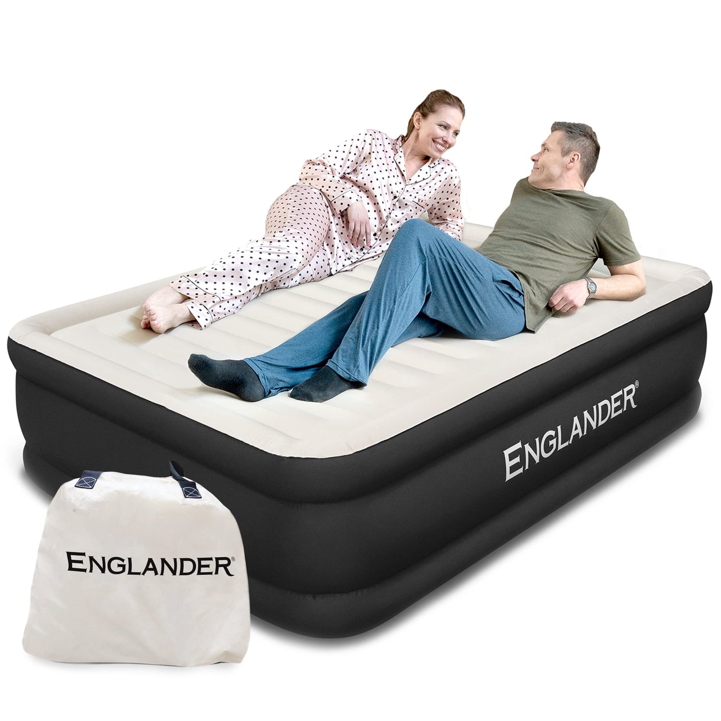 Double High Inflatable Bed for Home, Travel & Camping