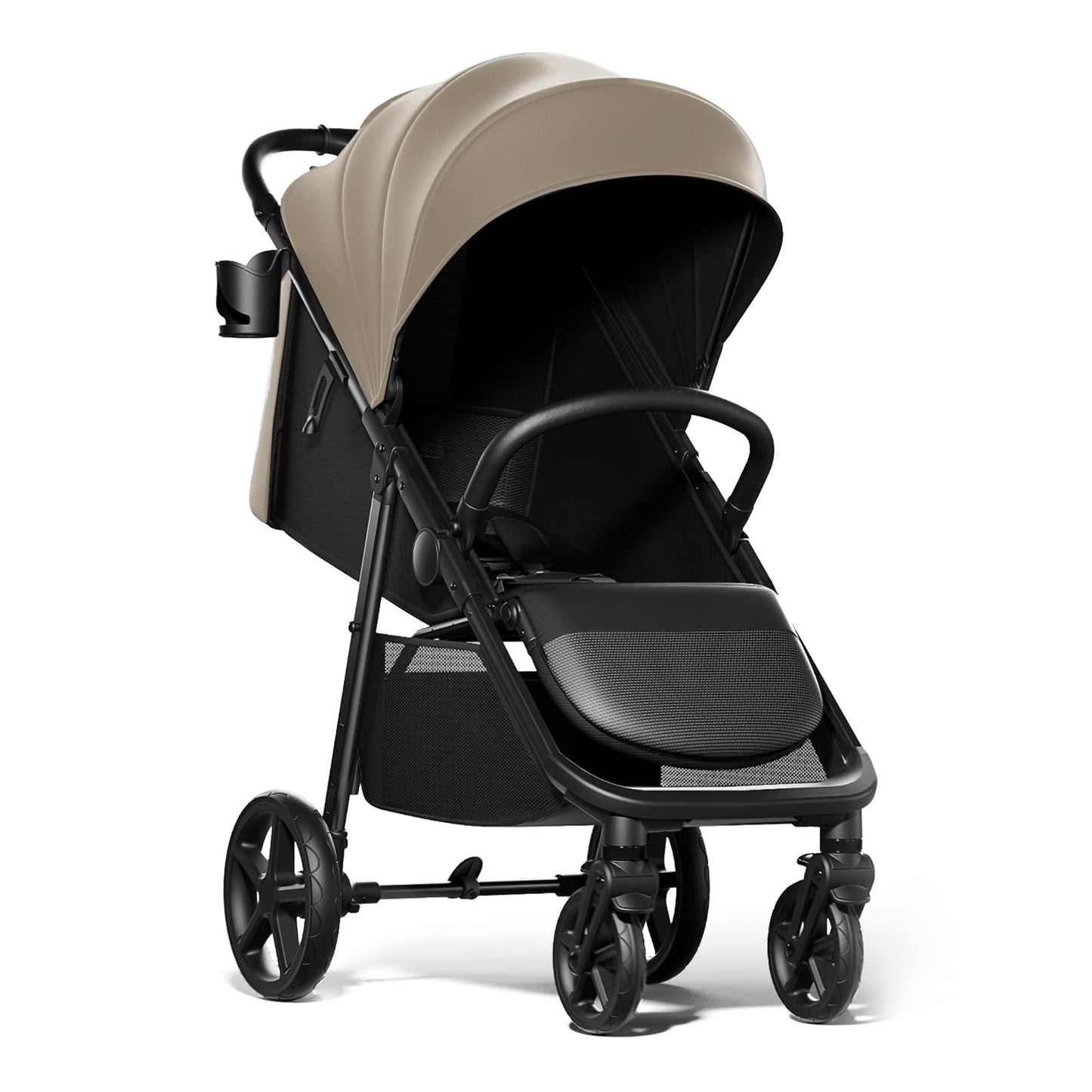 Mompush Nova Infant Baby Stroller for Newborn to Toddler Oversized Seat up to 50 lbs AllTerrain 10 Wheels  Suspension OneHand Fold LieFlat Mode UPF 50 Canopy