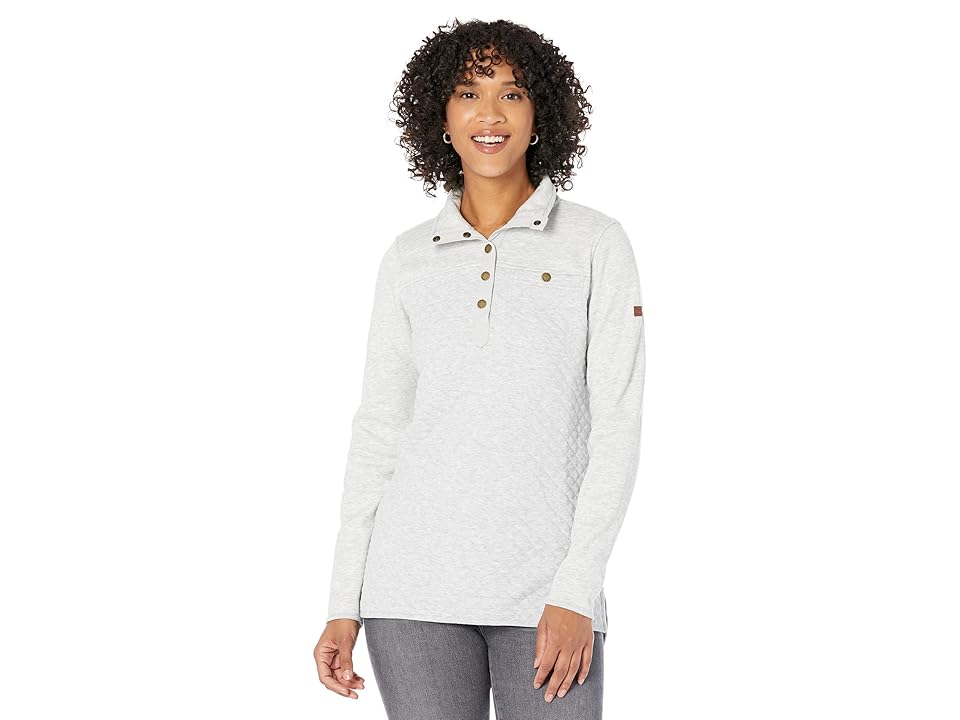 LLBean Women's Quilted Sweatshirt Mock Neck Tunic