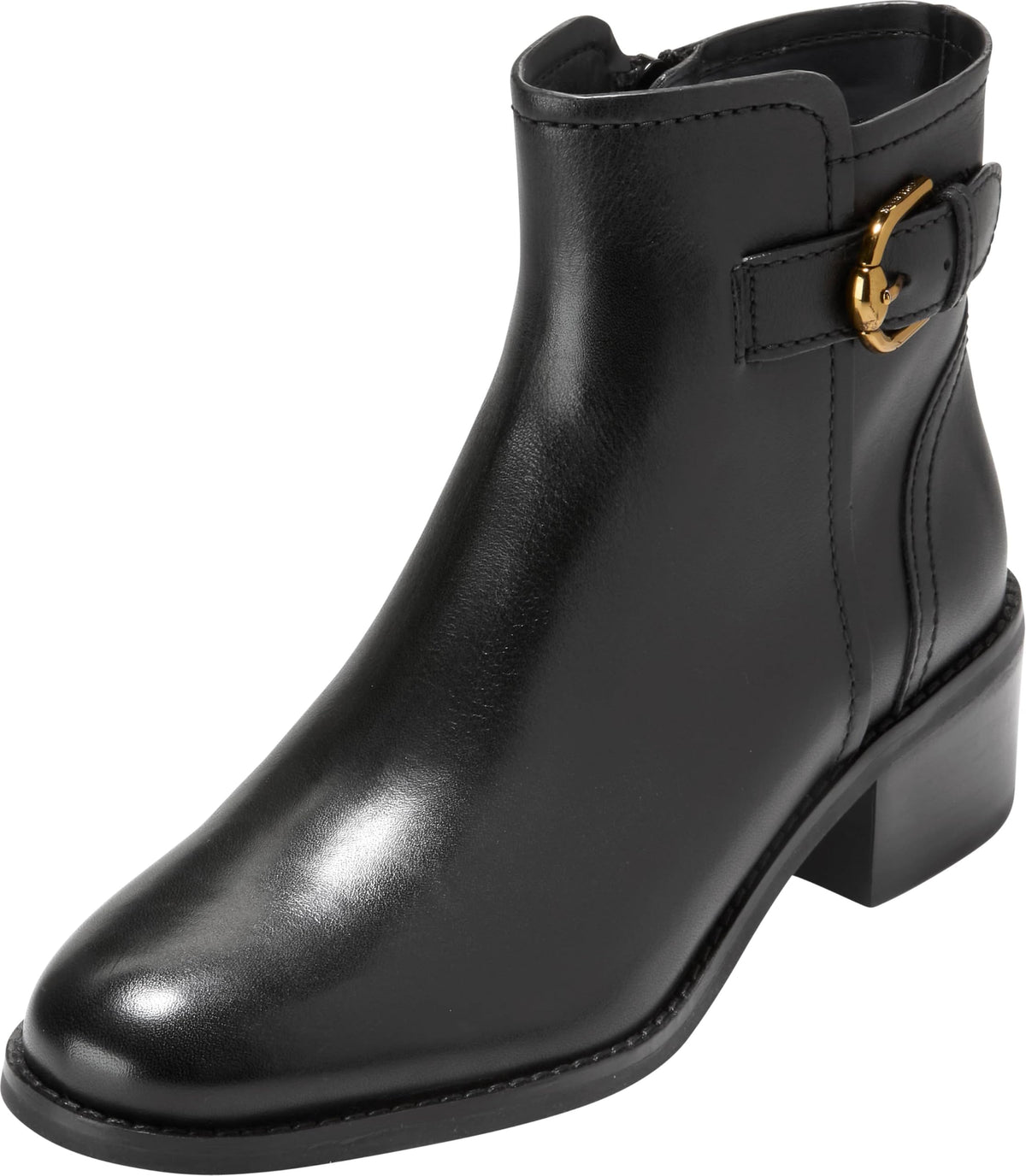 Cole Haan Womens Hanover Buckle Booties Black Leather Size 9