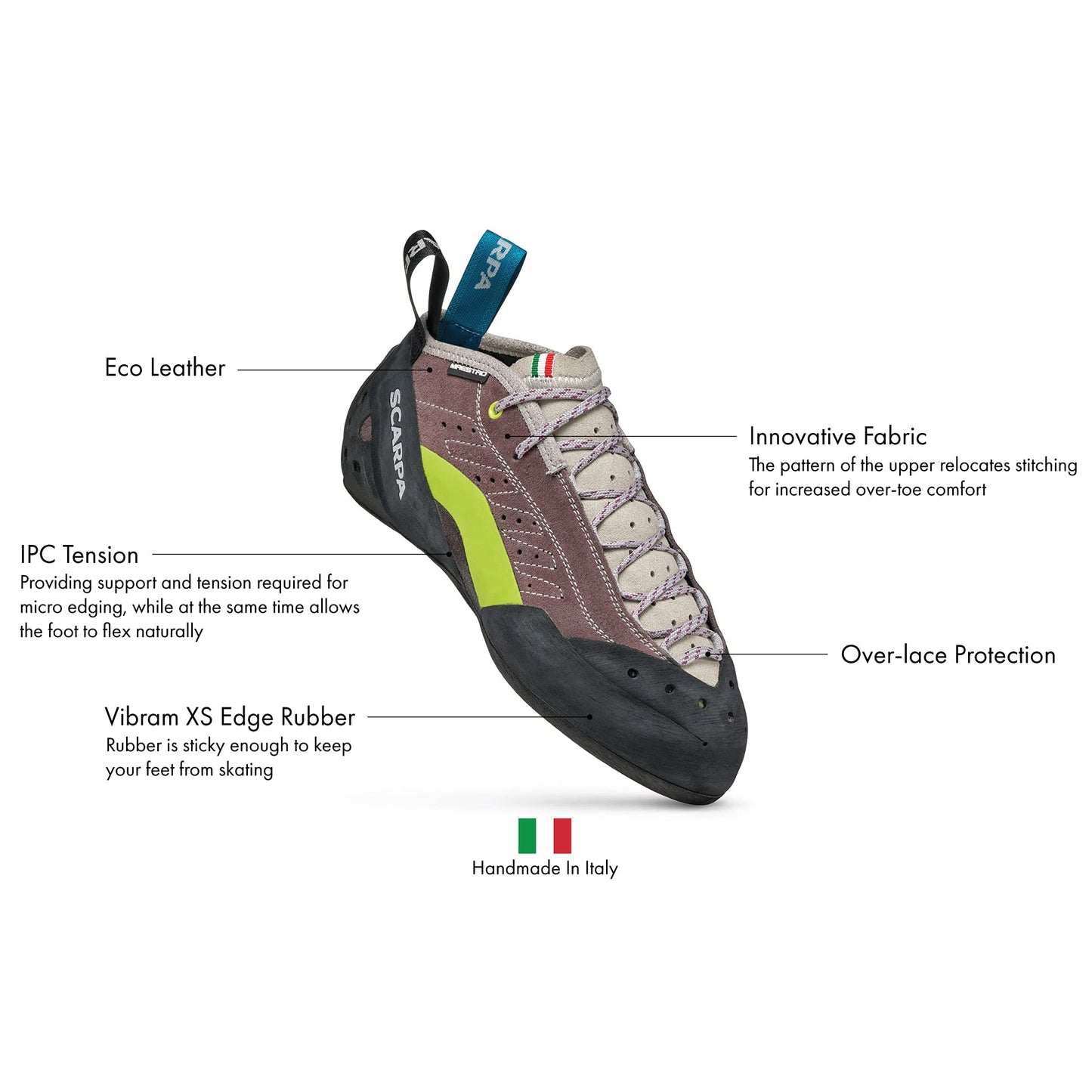 SCARPA Women's Maestro Mid Eco Lace Climbing Shoes - MalvaMilk