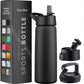 Insulated Sports Water Bottle with Straw