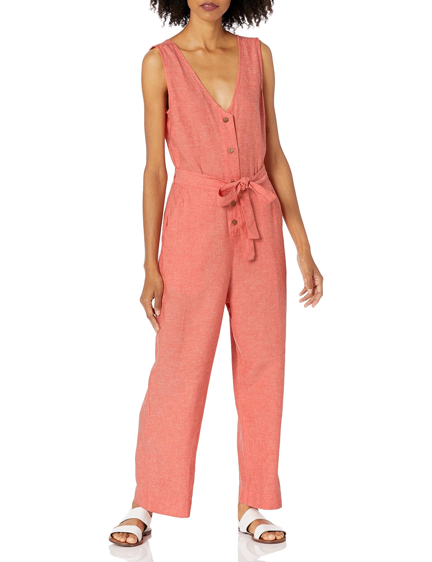 Women's Bonfire Jumpsuit - Coral Chambray