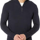 Calvin Klein Cotton Modal Long Sleeve 1/4 Zip Night Sky 2XL