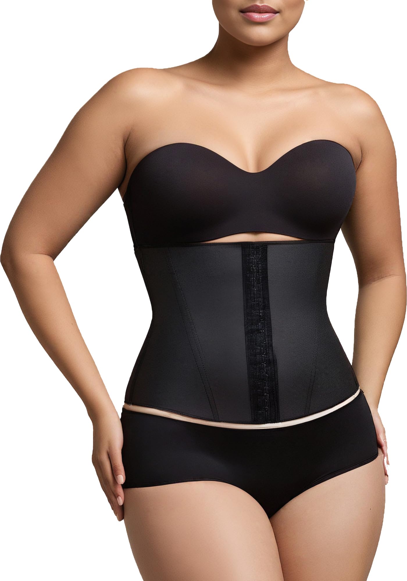 Squeem Perfectly Curvy Waist Cincher - Firming Shapewear for Women - Tummy Control Waist Trainer & Shaper - Endless Black/Size: XX-Small