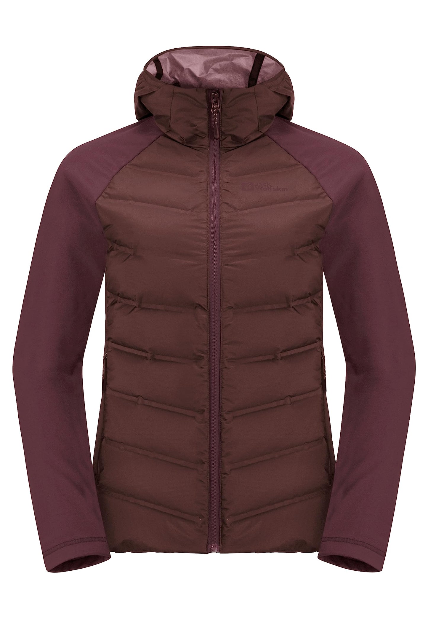 Jack Wolfskin Tasman Down Hybrid Hiking Jacket - Dark Maroon