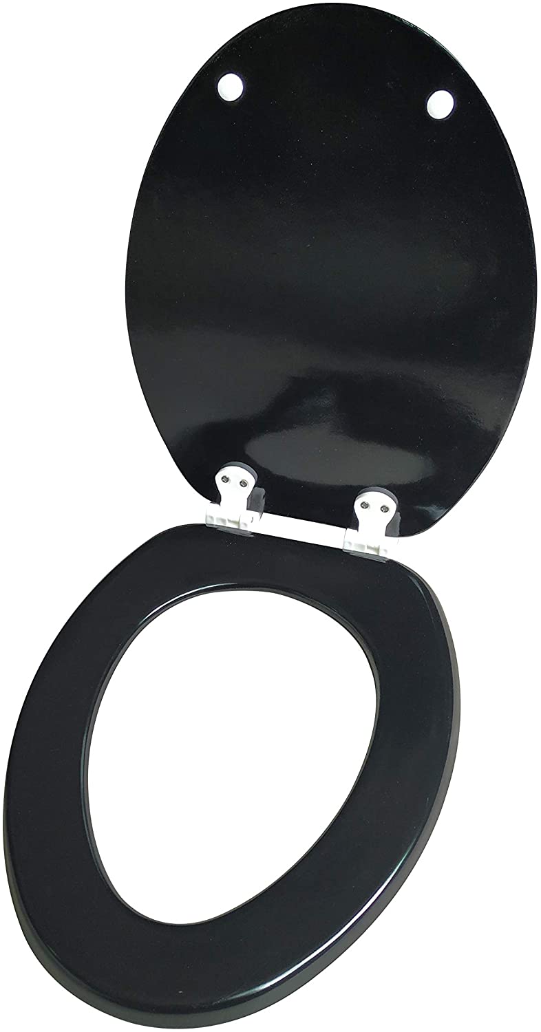 J&V Textiles Elongated Toilet Seat With Easy Clean & Change Hinge
