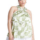 ELOQUII Women's Plus Size Halter Neck Top - 26, Frond Fan