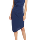 Sam Edelman Cowl Neck Cocktail Dress in Navy