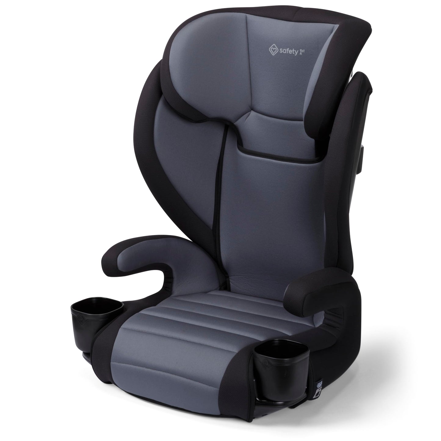 Safety 1st Grow and Go 2in1 Booster Car Seat with ComfortWings Converts HighBack to Backless 19 Wide Fits 3 Across Lightweight Foldable EasyClean Cup Holders 40100 lbs Black Sand
