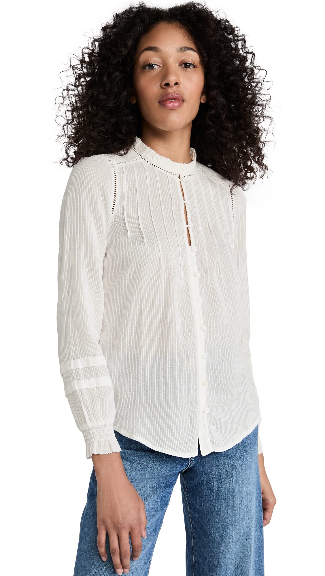 Faherty Women's Willa Top, White, XS