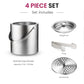 Double- Wall Stainless Steel Insulated Ice Bucket with Lid & Ice Tong