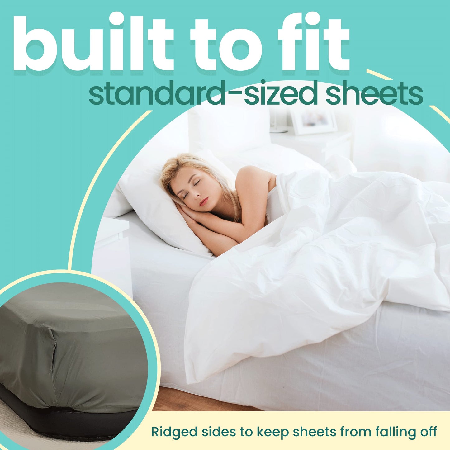 EZ INFLATE Double High Luxury Air Mattress with Built in Pump