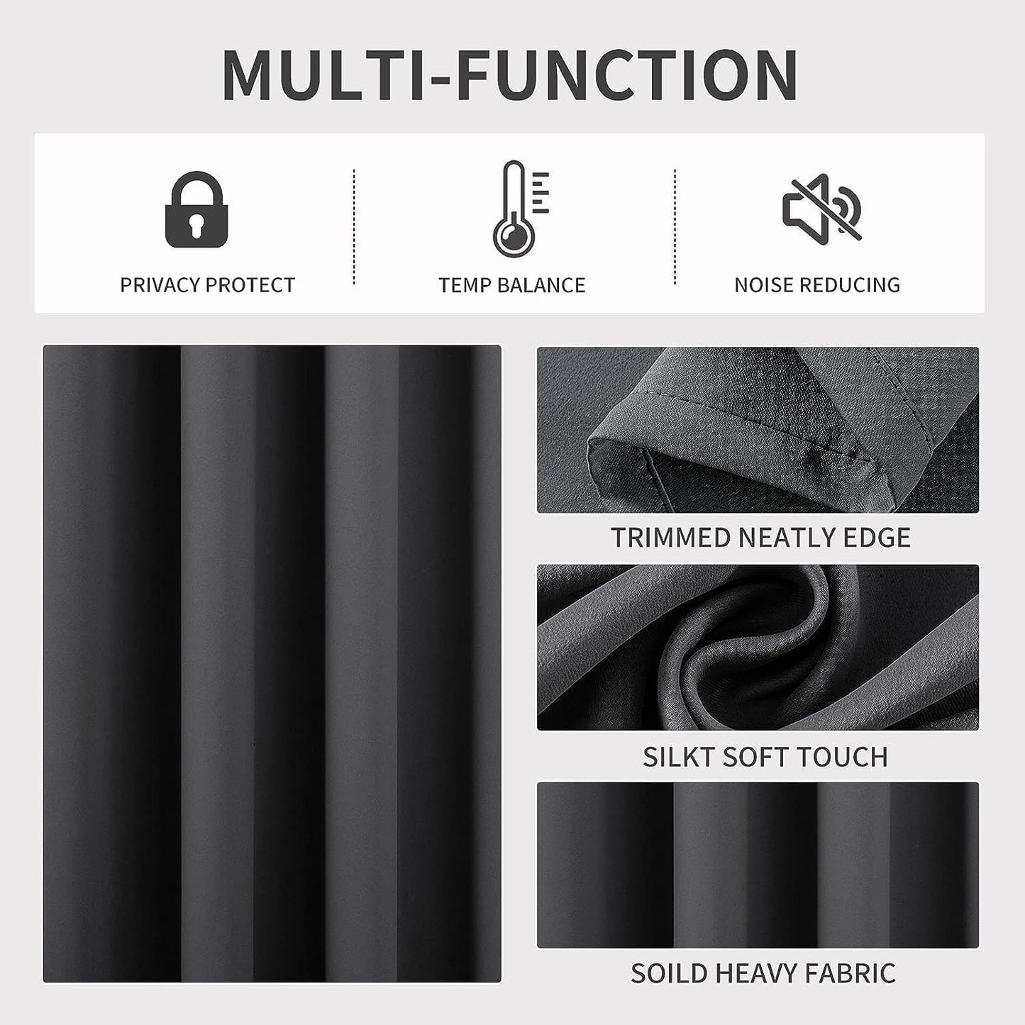 2 Pack - 55'' X 84'' Solid Thermal Blackout Panels (19 Colors)