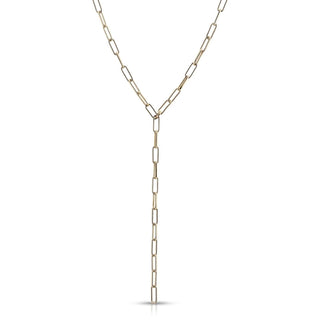 Eklexic - Women's Elongated Link Lariat Necklace