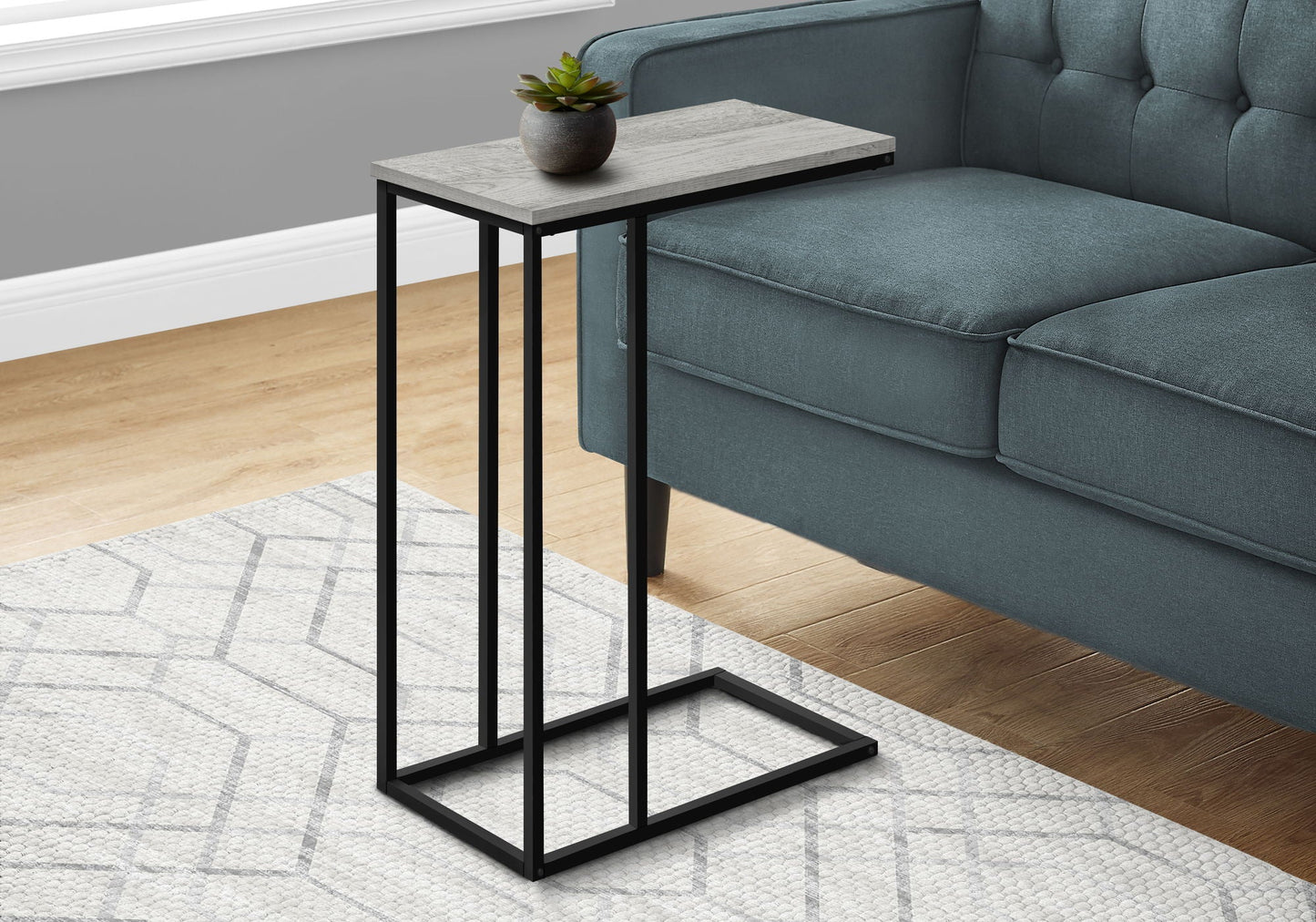Accent Table, C-Shaped, Space-Saving Functionality