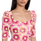 Free People Women's Give Me More Top, Pop Combo, Pink, Floral, M