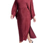 ELOQUII Women's Plus Size Cape Effect Plisse Dress - 20, Bordeaux