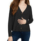 Hippie Rose Juniors' Oversized Waffle-Knit Cardigan Black Size Large