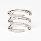 Avenue Chic - Women's Three Line Cz Cuff Ring