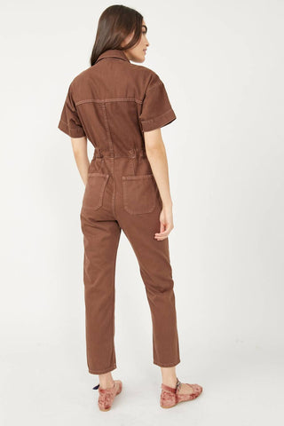 Free People - Marci Coverall Button Front Short Sleeve Jumpsuit