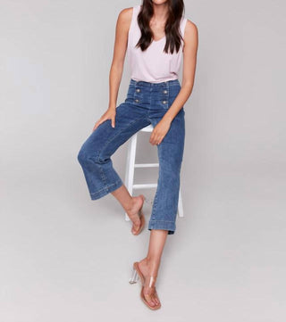Charlie B - Cropped Pull-on Flare Jeans