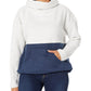 Carve Designs Women's Rowayton Colorblock Cowl - Cloud Heather/Navy
