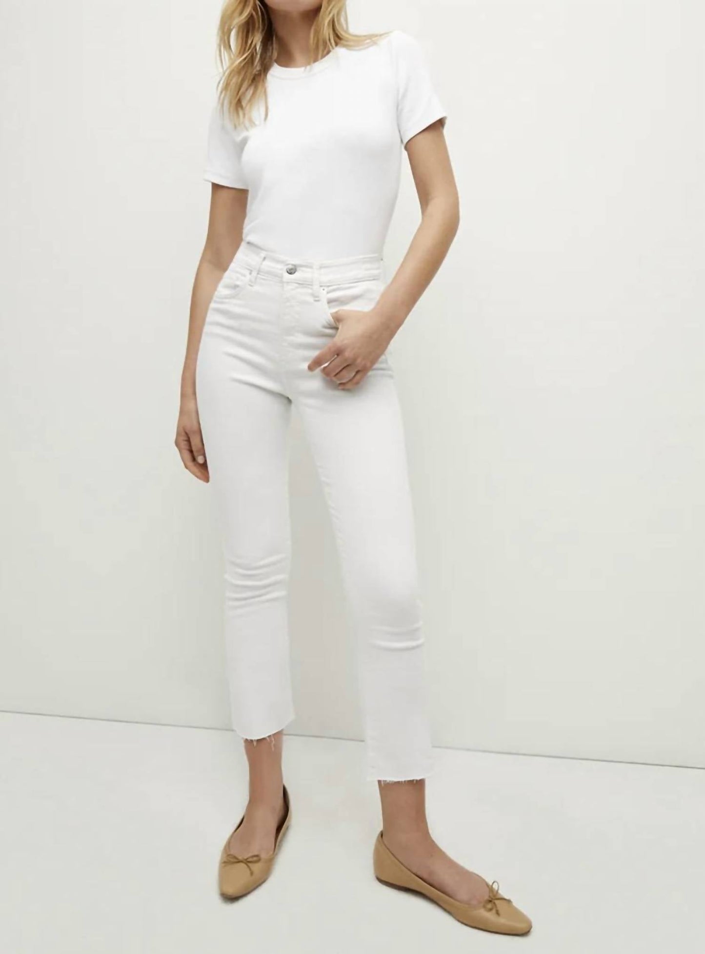 Veronica Beard - carley kick flare raw hem