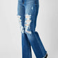 Judy Blue - Women's Destroyed Dad Jeans