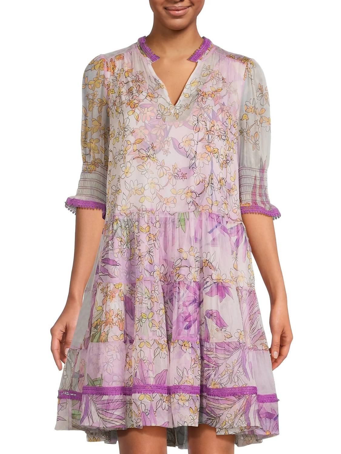 Johnny Was - ABBEY TIERED MINI DRESS