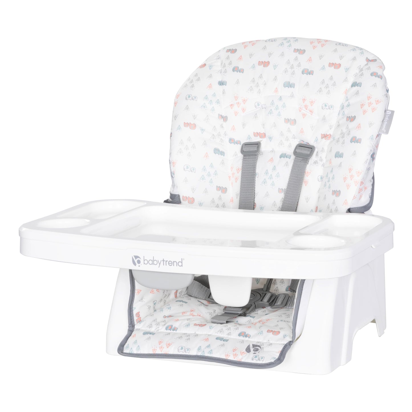 Baby Trend Adapt SpaceSaving Booster High Chair Elephant Meadow Coral