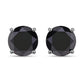 3.48 Carat Genuine Black Diamond 14K White Gold Earrings