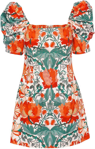 Cara Cara - Kelly Floral Puff-Sleeve Minidress