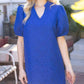 Voy - Geometric Quilted Detail Dress