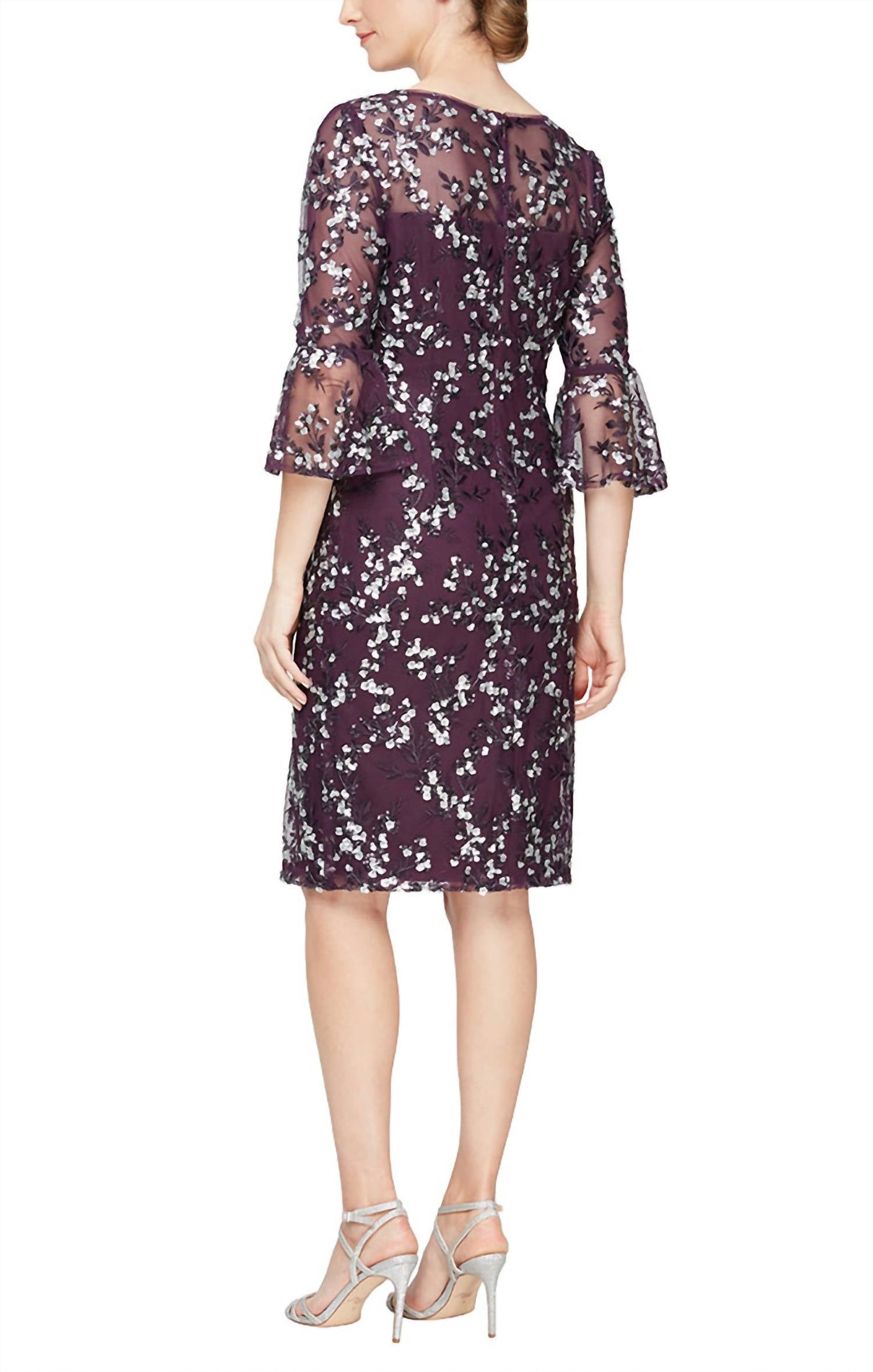 Alex Evenings - Embroidered Sequin Lace Sheath Dress