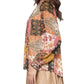 Entro - Daphne Patchwork Print Chiffon Long-sleeve Top