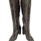 14Th & Union - Women's Jarden Snake Print Glossy Vegan Leather Tall Boots