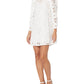 Rebecca Taylor Women's Sarah Embroidery Dress, Gardenia, 8