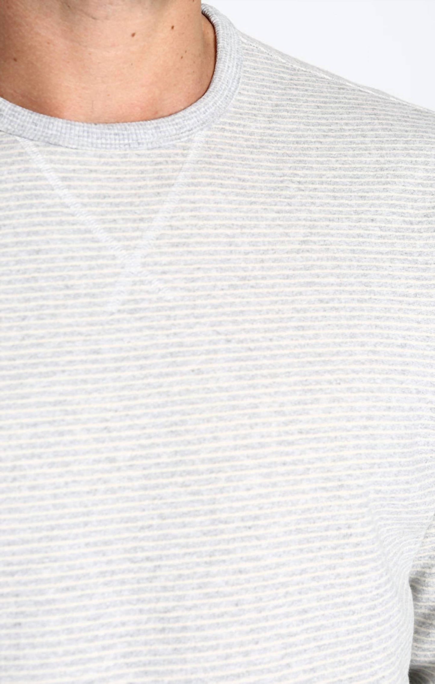 Jachs New York - Striped Sustainable Fleece Crewneck Sweatshirt