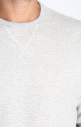 Jachs New York - Striped Sustainable Fleece Crewneck Sweatshirt